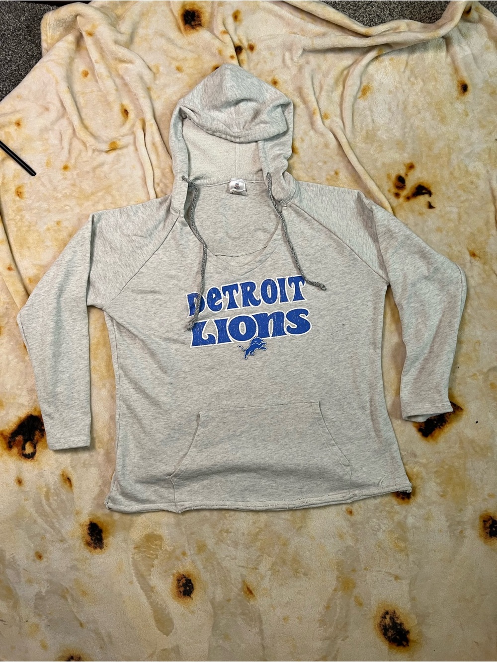 NFL Team Apparel Gray Tag Hoodie Sweatshirt